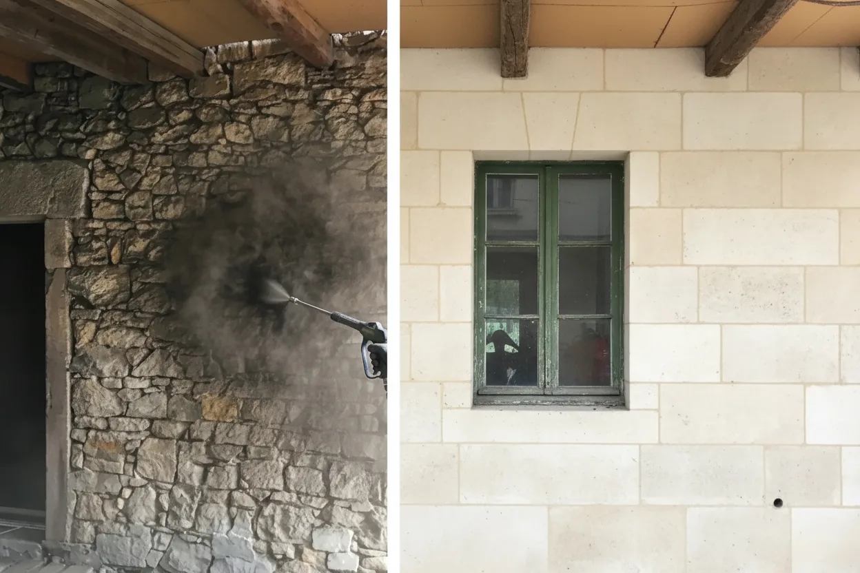 Ravalement de façade à evry — avant (chantier 1)